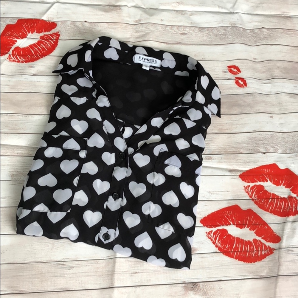 Express Portofino Shirt Heart Blouse